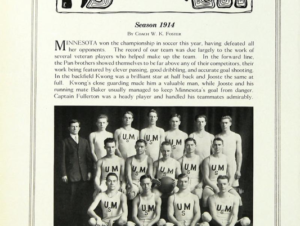 University of Minnesota Soccer Team, 1914 China Center, University of Minnesota picture