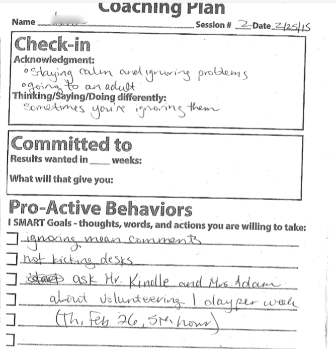 Coaching plan 2